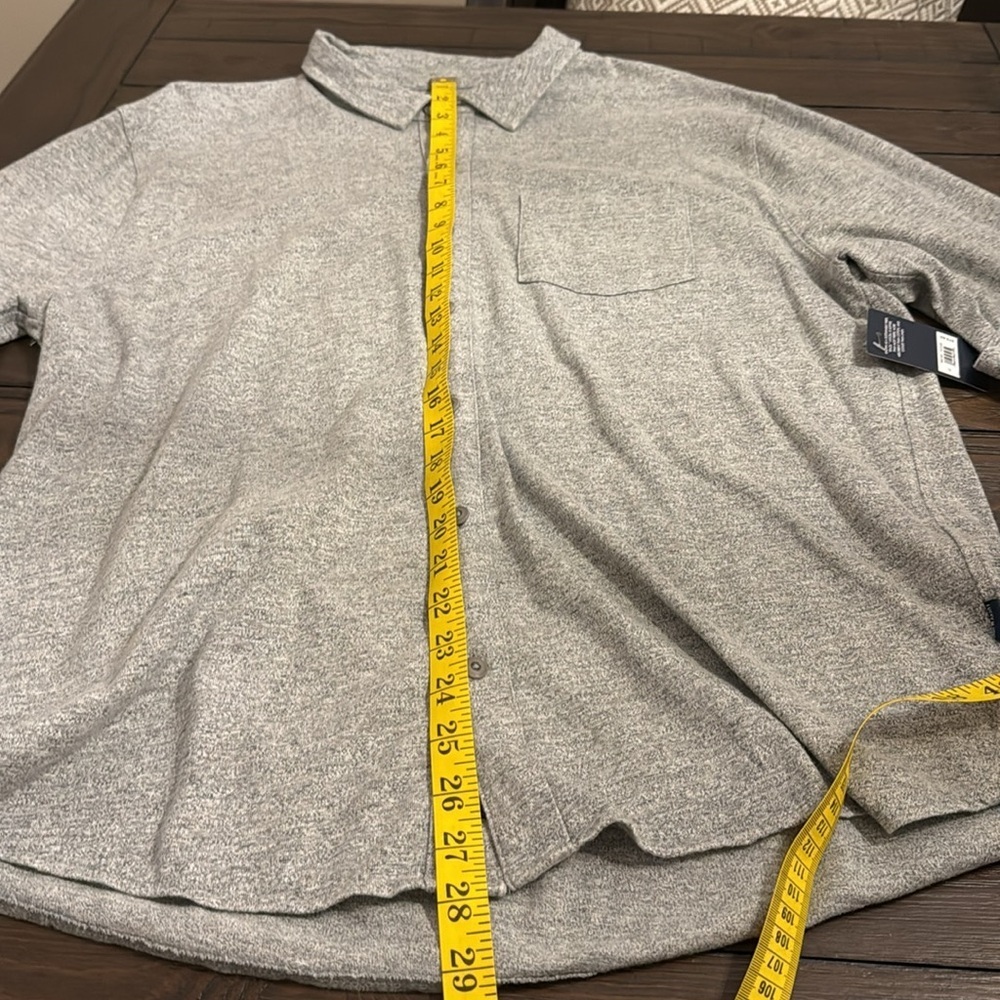 Lucky Brand Tencel Knit Shirt Top Men Sz Large Gray - Picture 6 of 7